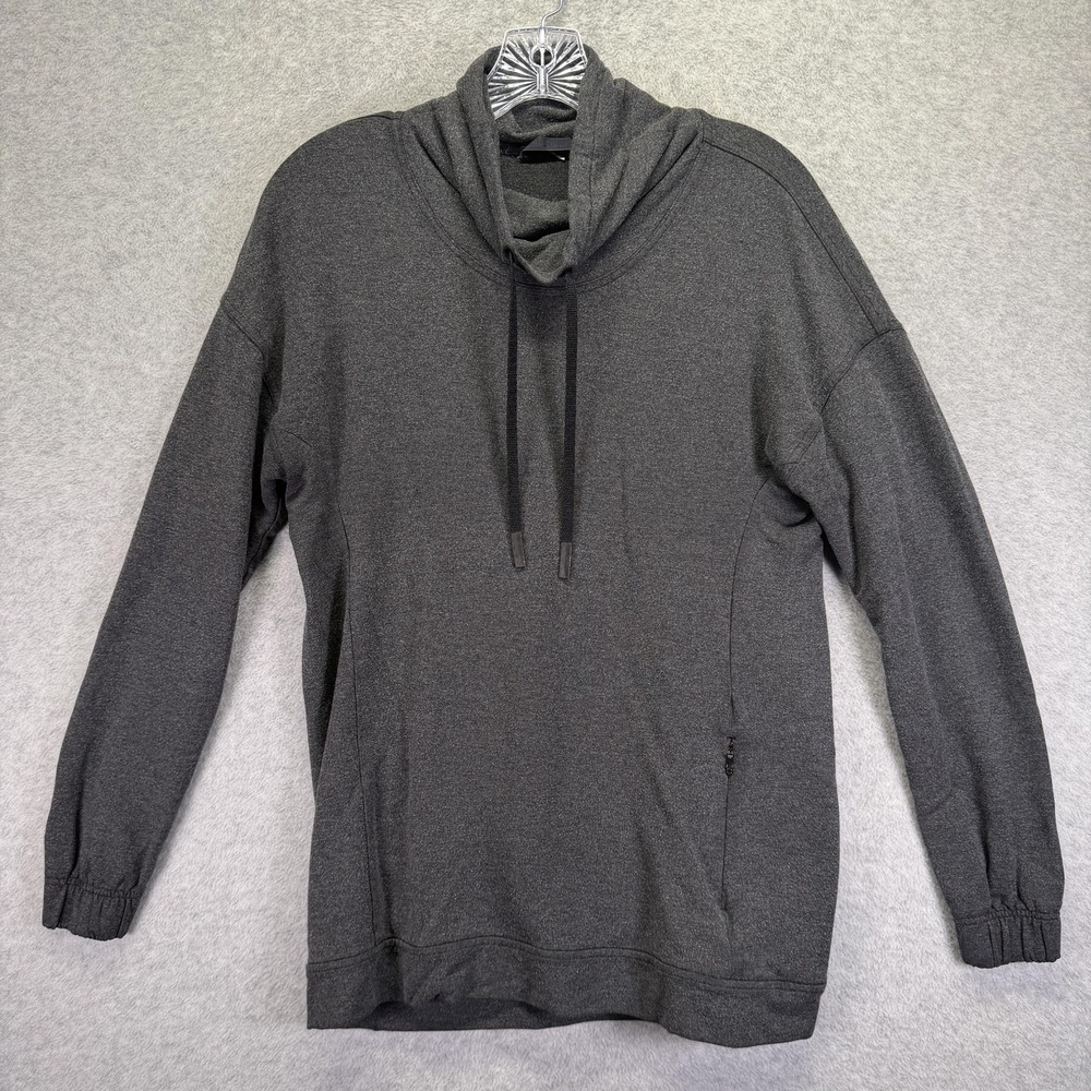 Lululemon Forever Warm Sweatshirt Womens 4 Gray Cowl Neck Pullover Athletic